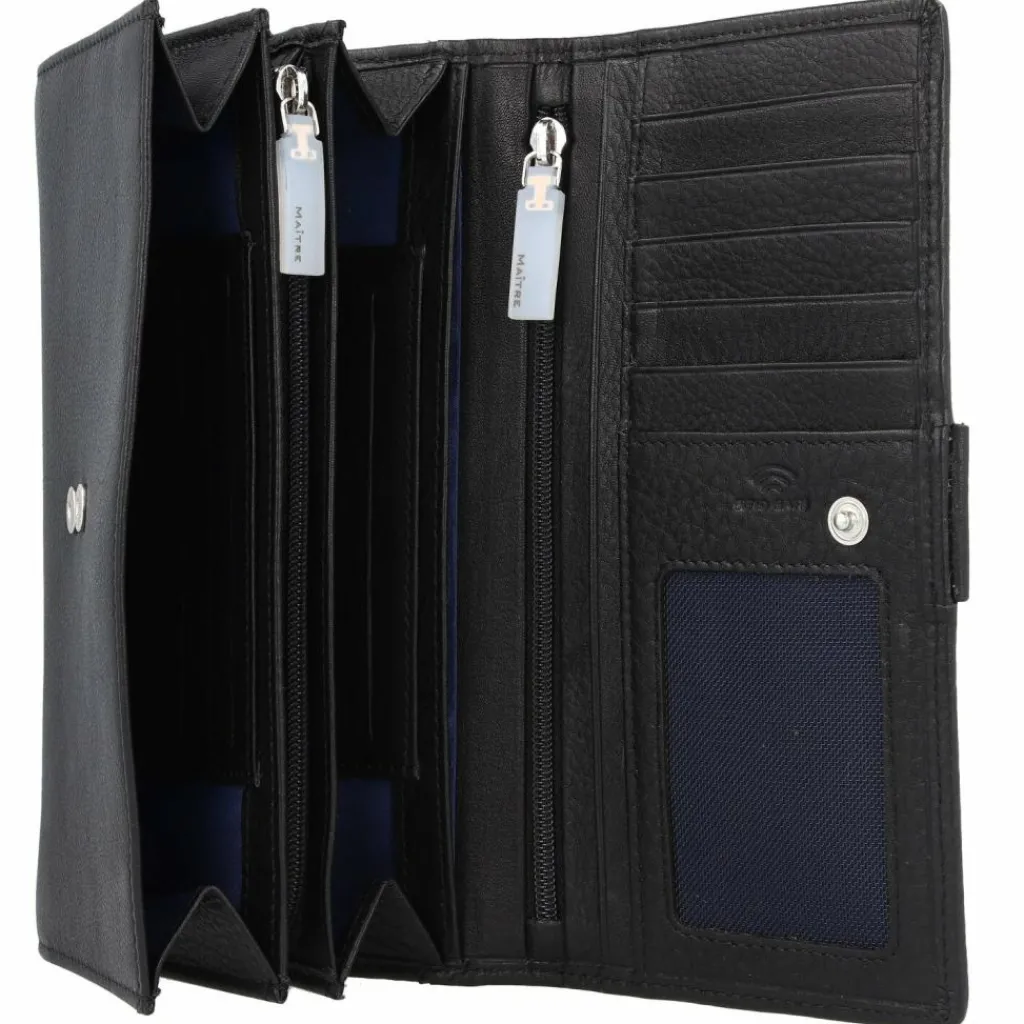 Maître Damengeldbörsen Querformat<Kirschroth Diedburg Geldbörse RFID Schutz Leder 18.5 cm black