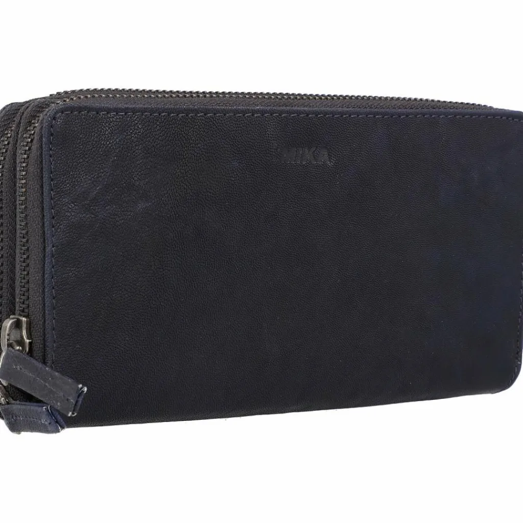 Mika Damengeldbörsen Querformat<Geldbörse Leder 19.5 cm navy