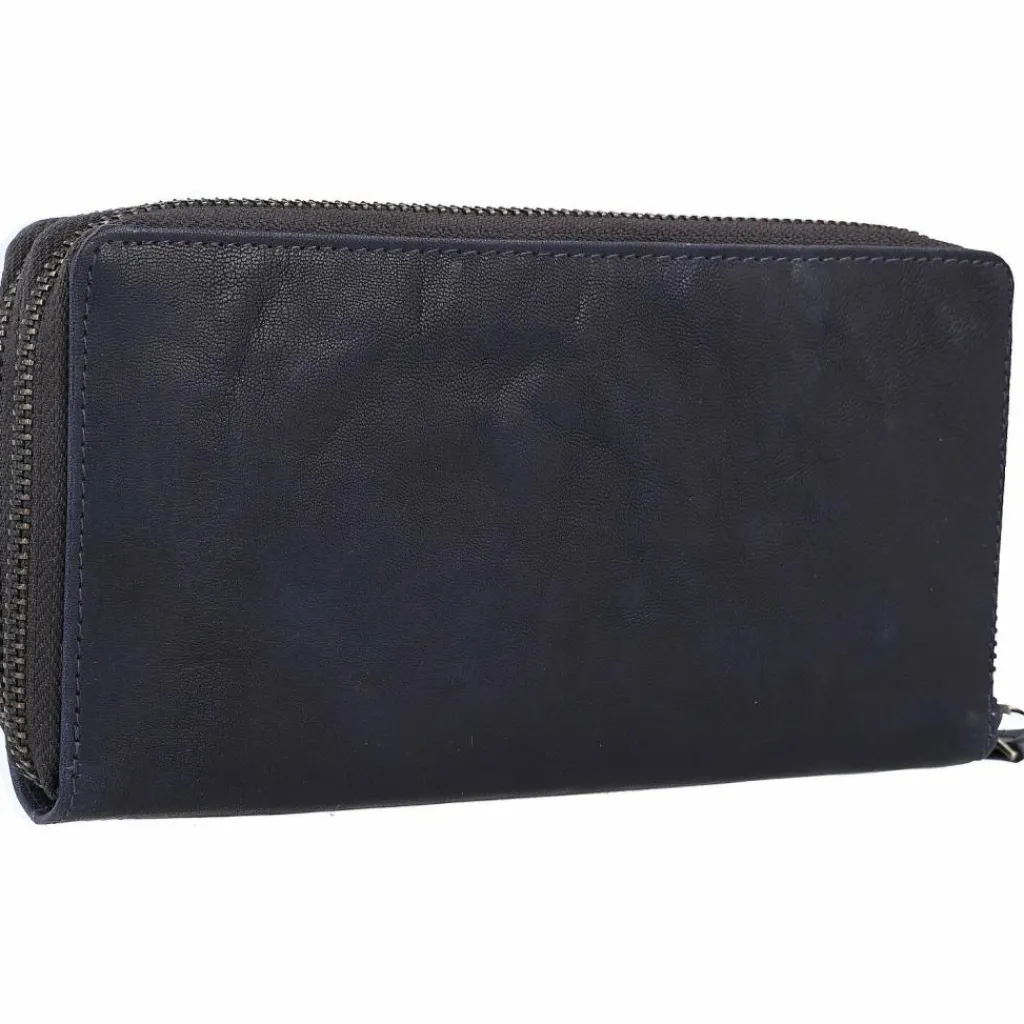 Mika Damengeldbörsen Querformat<Geldbörse Leder 19.5 cm navy