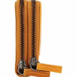 Mika Damengeldbörsen Querformat<Geldbörse Leder 19 cm gelb