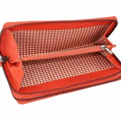 Mika Damengeldbörsen Querformat<Geldbörse Leder 19,5 cm rot