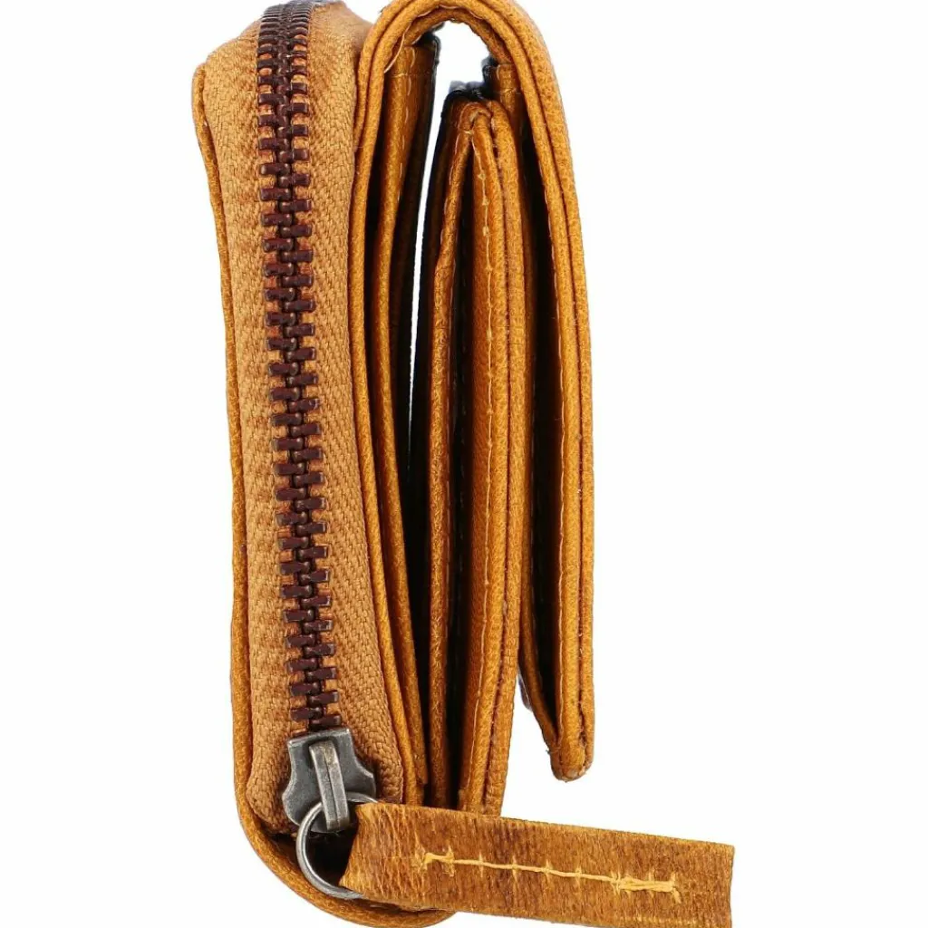 Mika Damengeldbörsen Querformat<Geldbörse Leder 11 cm gelb