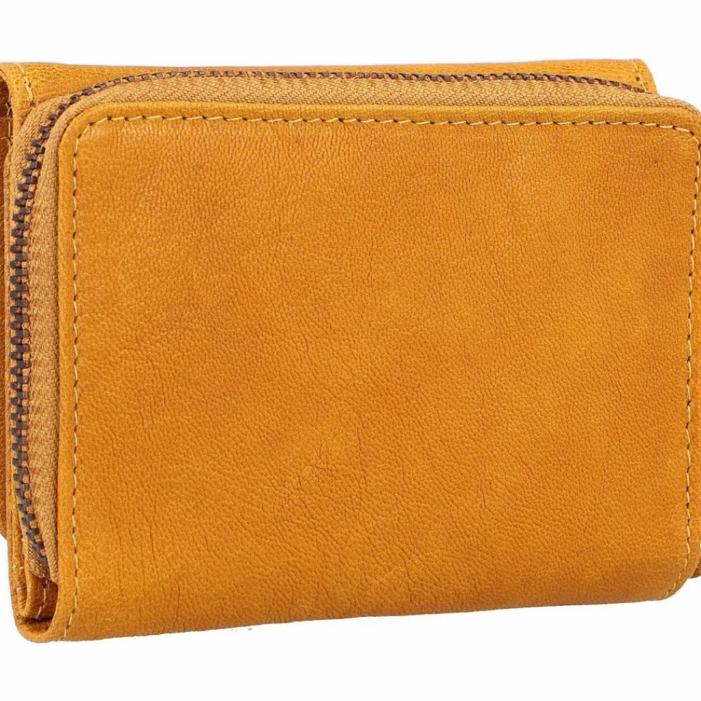 Mika Damengeldbörsen Querformat<Geldbörse Leder 11 cm gelb