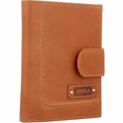 Mika Herrengeldbörsen Hochformat<Geldbörse Leder 10 cm cognac