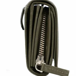 Mika Damengeldbörsen Querformat<Geldbörse Leder 15 cm grün