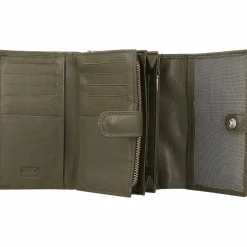 Mika Damengeldbörsen Querformat<Geldbörse Leder 15 cm grün