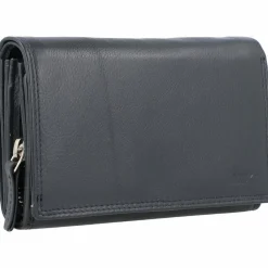 Mika Damengeldbörsen Querformat<Geldbörse Leder 15 cm blau