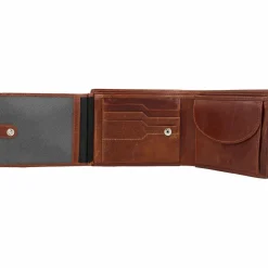 Clearance Mika Geldbörse RFID Leder 12 cm braun