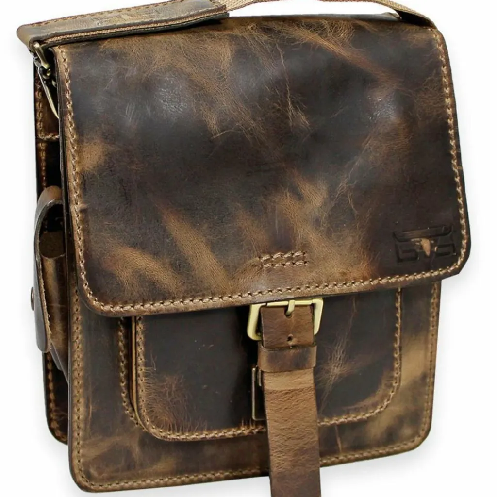 Mika Umhängetaschen<Handtasche Umhängetasche Leder 26 cm vintage
