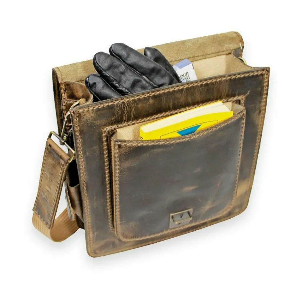 Mika Umhängetaschen<Handtasche Umhängetasche Leder 26 cm vintage