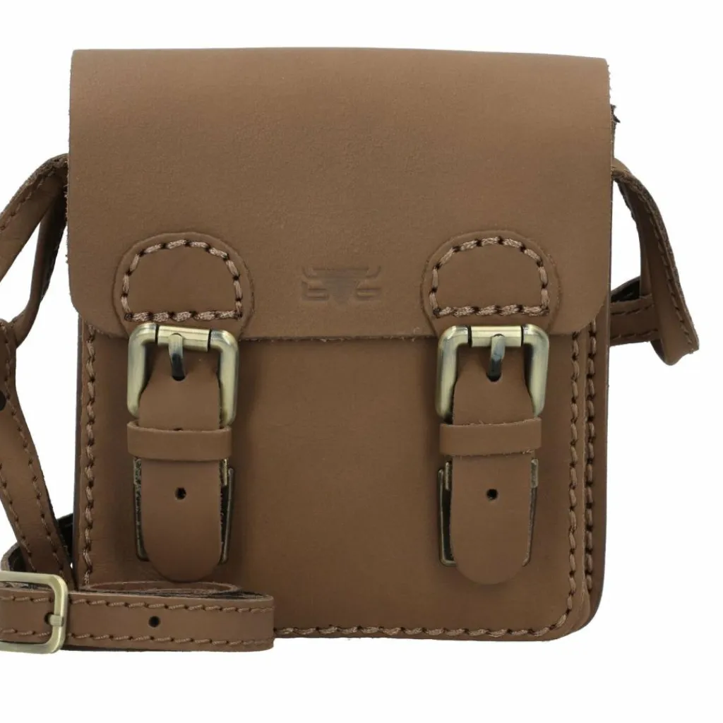 Sale Mika kleine Umhängetasche Leder 15 cm braun-matt