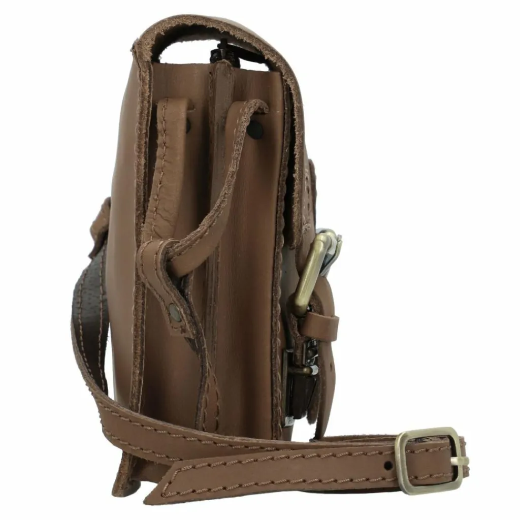 Sale Mika kleine Umhängetasche Leder 15 cm braun-matt
