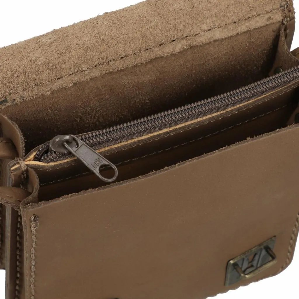 Sale Mika kleine Umhängetasche Leder 15 cm braun-matt