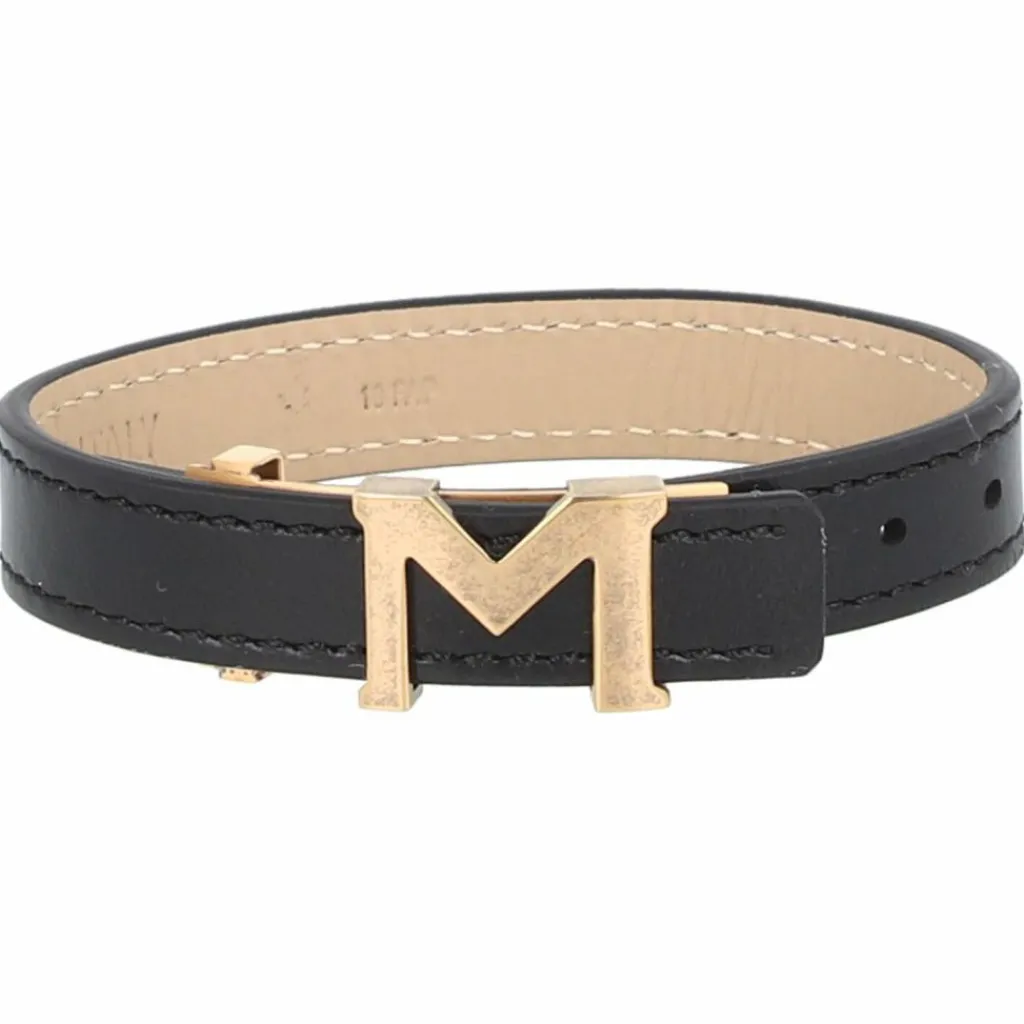 Clearance Montblanc M-Gram Armband Leder 23 cm black/gold