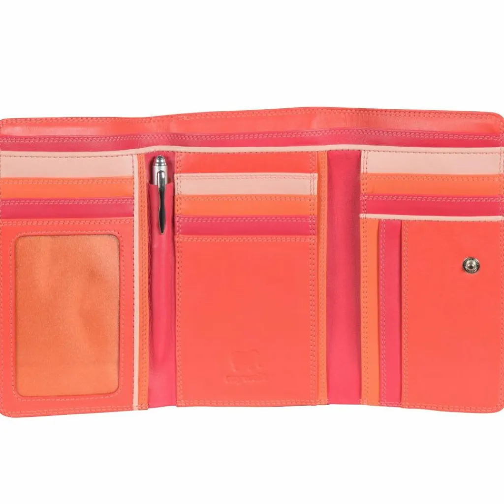 Mywalit Damengeldbörsen Querformat<Medium Tri-fold Geldbörse I Leder 14 cm sangria multi