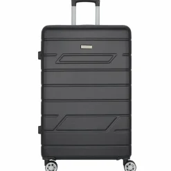 Nowi Hartgepäck|4-Rollen Koffer<Bergamo 4 Rollen Trolley 75 cm schwarz