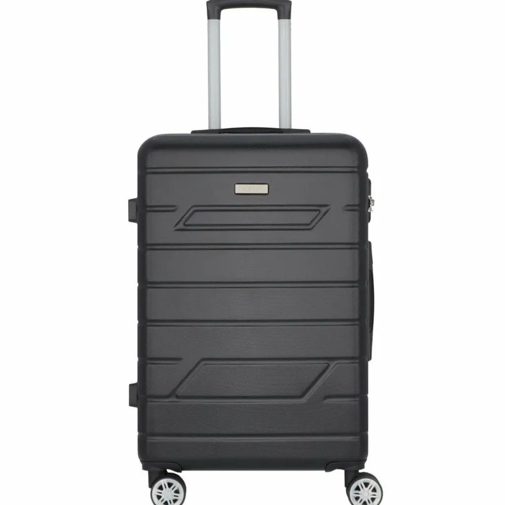 Nowi Hartgepäck|4-Rollen Koffer<Bergamo 4 Rollen Trolley 65 cm schwarz