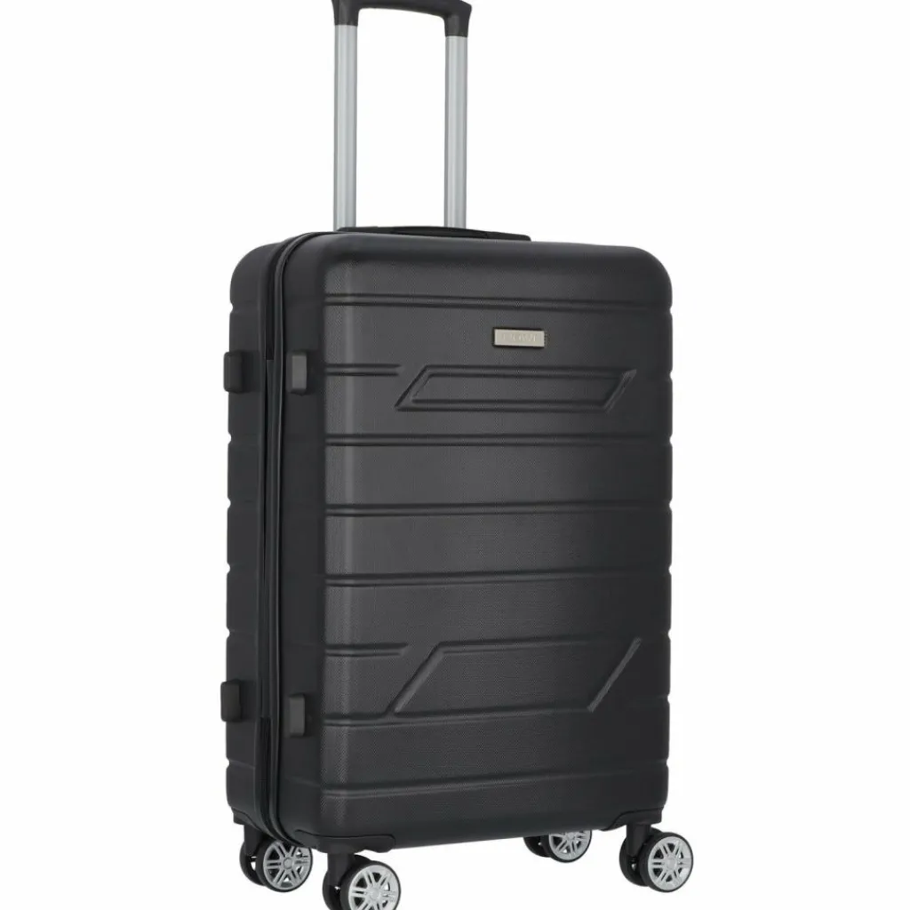 Nowi Hartgepäck|4-Rollen Koffer<Bergamo 4 Rollen Trolley 65 cm schwarz