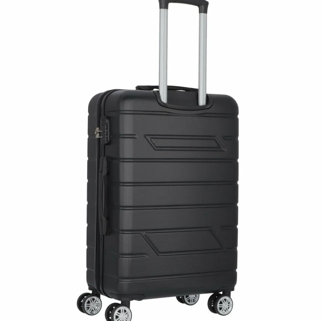 Nowi Hartgepäck|4-Rollen Koffer<Bergamo 4 Rollen Trolley 65 cm schwarz