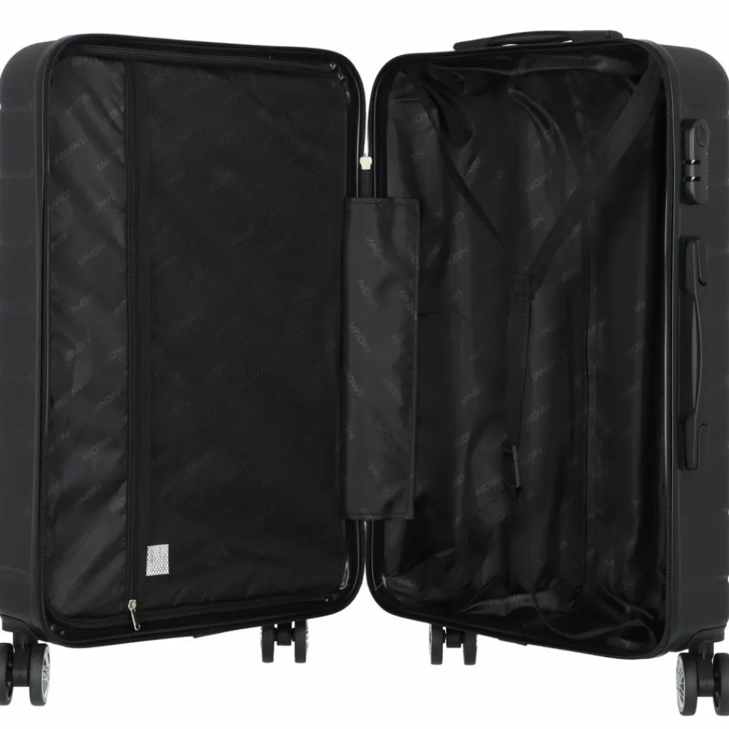 Nowi Hartgepäck|4-Rollen Koffer<Bergamo 4 Rollen Trolley 65 cm schwarz