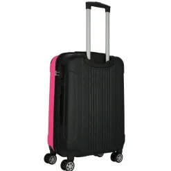 Nowi Koffersets Als Hartgepäck|Koffersets 2-Teilig<Lugano 4 Rollen Kofferset 2-teilig schwarz-pink