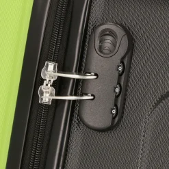 Hot Nowi Lugano 4 Rollen Kofferset 2-teilig schwarz-lime