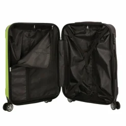 Hot Nowi Lugano 4 Rollen Kofferset 2-teilig schwarz-lime