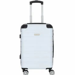 Nowi Hartgepäck|4-Rollen Koffer<Rhodos 4 Rollen Trolley 58 cm weiss-sz