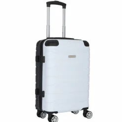 Nowi Hartgepäck|4-Rollen Koffer<Rhodos 4 Rollen Trolley 58 cm weiss-sz