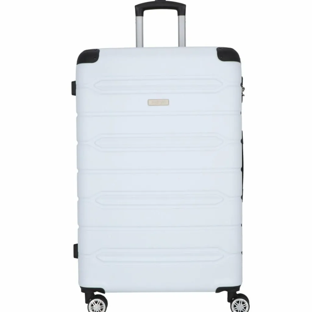 Nowi Hartgepäck|4-Rollen Koffer<Rhodos 4 Rollen Trolley 75 cm weiss-sz