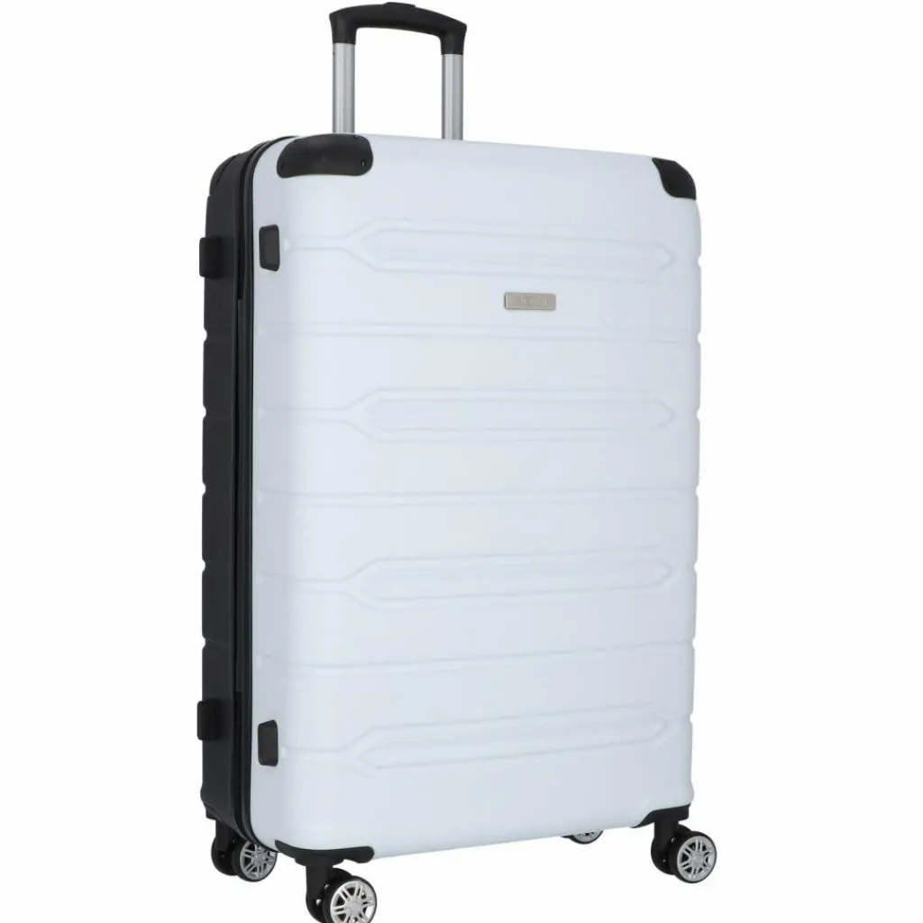 Nowi Hartgepäck|4-Rollen Koffer<Rhodos 4 Rollen Trolley 75 cm weiss-sz