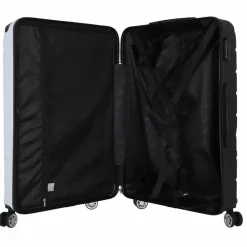 Nowi Hartgepäck|4-Rollen Koffer<Rhodos 4 Rollen Trolley 75 cm weiss-sz