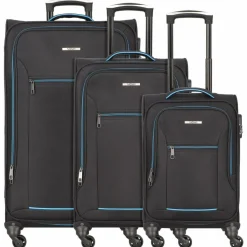 Hot Nowi Sevilla 4 Rollen Kofferset 3-teilig sz-blau