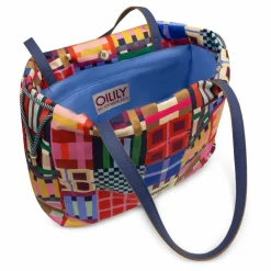 Clearance Oilily Tartan Tape Skar Shopper Tasche 36 cm wedgewood