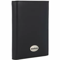 Hot oxmox Leather Geldbörse RFID Schutz Leder 9.5 cm black
