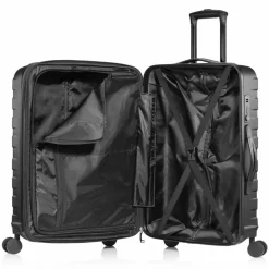 Pack Easy Hartgepäck|4-Rollen Koffer<Clipper by Kosmo 4 Rollen Trolley 67 cm mit Dehnfalte schwarz