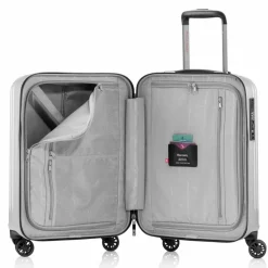 Pack Easy Hartgepäck Kabinengepäck|4-Rollen Kabinentrolleys<Genius 4 Rollen Kabinentrolley S 54 cm silber