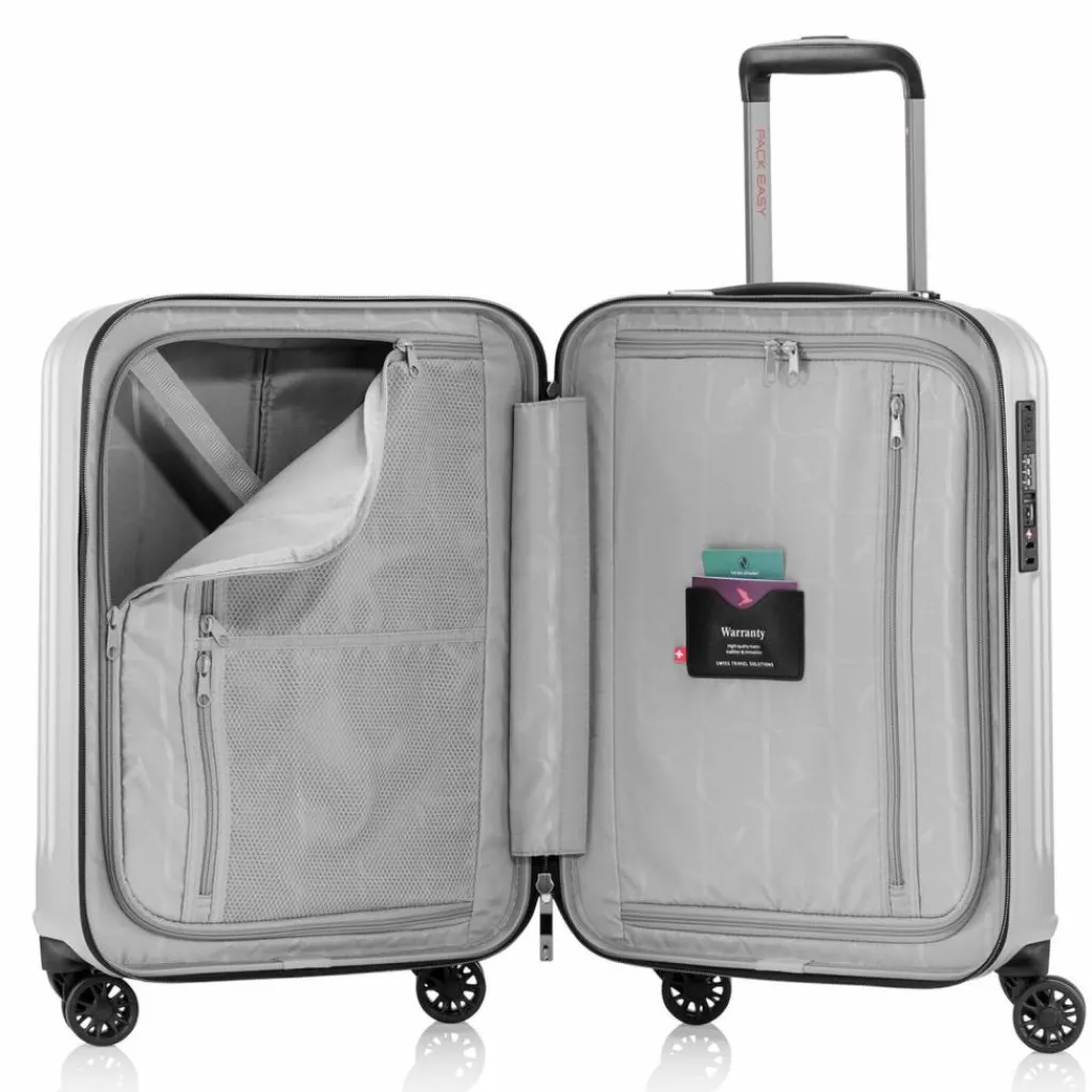 Pack Easy Hartgepäck Kabinengepäck|4-Rollen Kabinentrolleys<Genius 4 Rollen Kabinentrolley S 54 cm silber