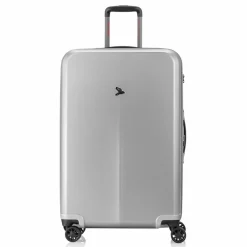 Pack Easy Genius 4 Rollen Trolley M 66 cm mit Dehnfalte silber