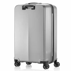 Pack Easy Genius 4 Rollen Trolley M 66 cm mit Dehnfalte silber