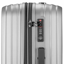 Pack Easy Genius 4 Rollen Trolley M 66 cm mit Dehnfalte silber