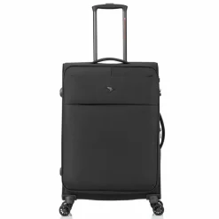 Best Pack Easy GoUp 4 Rollen Trolley M 65 cm mit Dehnfalte schwarz