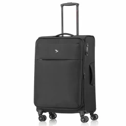 Best Pack Easy GoUp 4 Rollen Trolley M 65 cm mit Dehnfalte schwarz