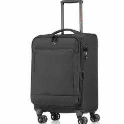 New Pack Easy Infinity 4 Rollen Kabinentrolley 55 cm mit Dehnfalte schwarz