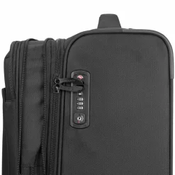New Pack Easy Infinity 4 Rollen Kabinentrolley 55 cm mit Dehnfalte schwarz