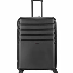 Best Pack Easy Jet 4 Rollen Trolley 75 cm mit Dehnfalte schwarz