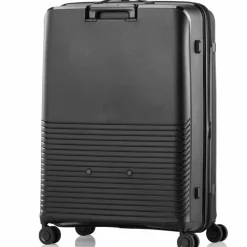 Best Pack Easy Jet 4 Rollen Trolley 75 cm mit Dehnfalte schwarz