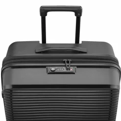 Outlet Pack Easy Jet 4 Rollen Trolley 64 cm mit Dehnfalte schwarz
