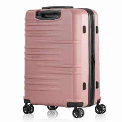 Pack Easy 4-Rollen Koffer|Hartgepäck<Mena 4 Rollen Trolley 64 cm mit Dehnfalte pink