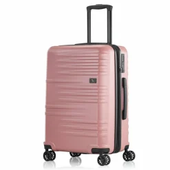 Pack Easy 4-Rollen Koffer|Hartgepäck<Mena 4 Rollen Trolley 64 cm mit Dehnfalte pink